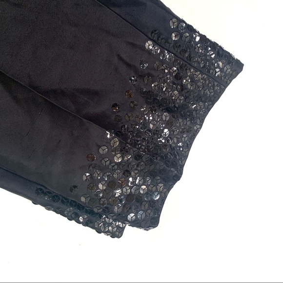 Ann Taylor Sequin Black Pants - Picture 2 of 6